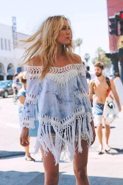 Crocheted Tie-Dye Tunic