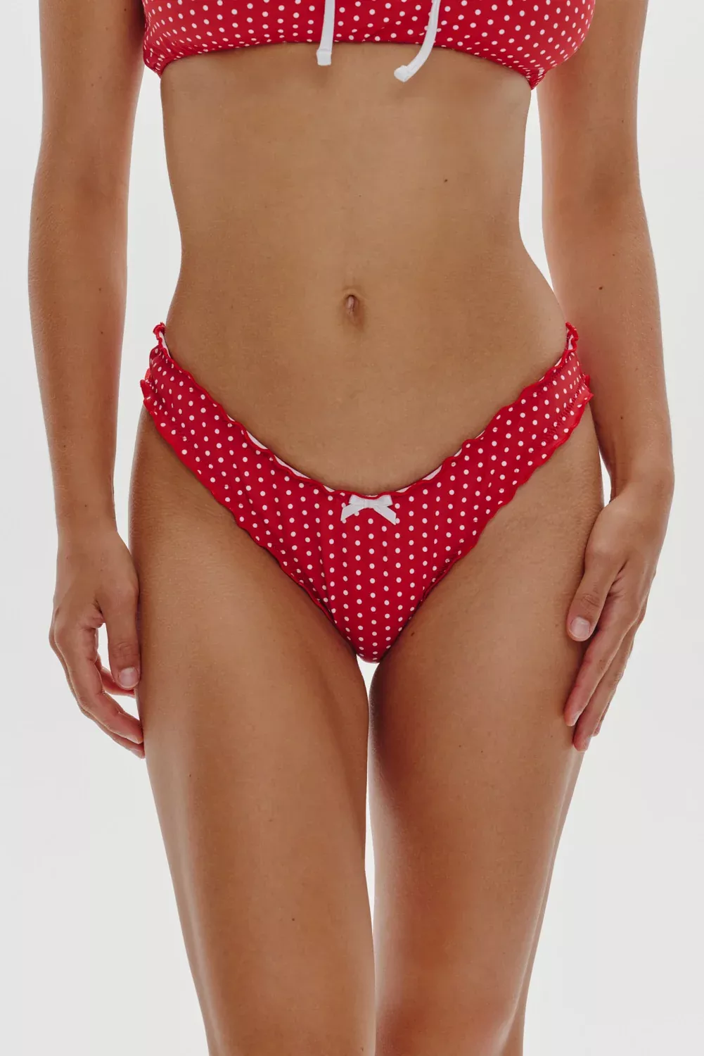 Dalton Micro Bikini Bottom - Red Polka Dot