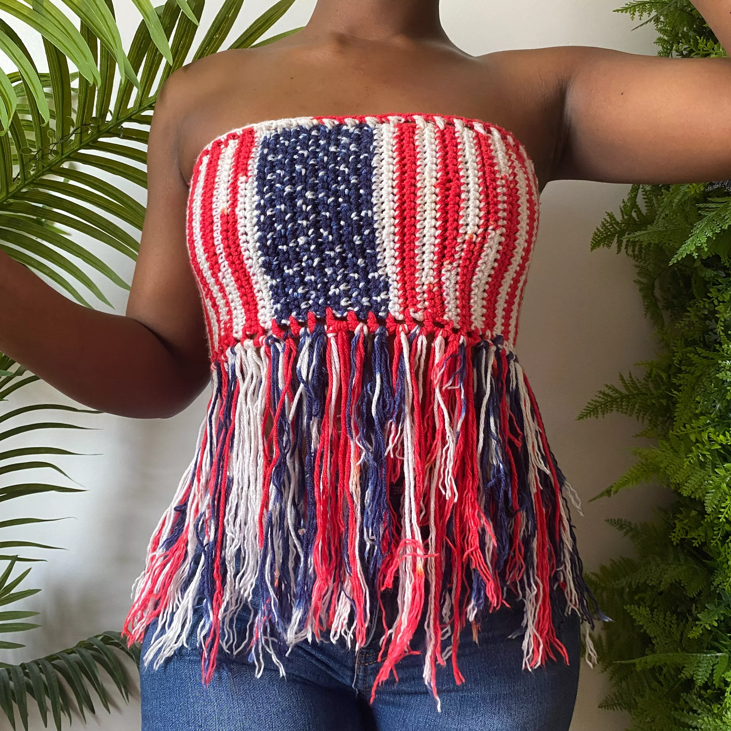 Demeter Fringe Crochet Top