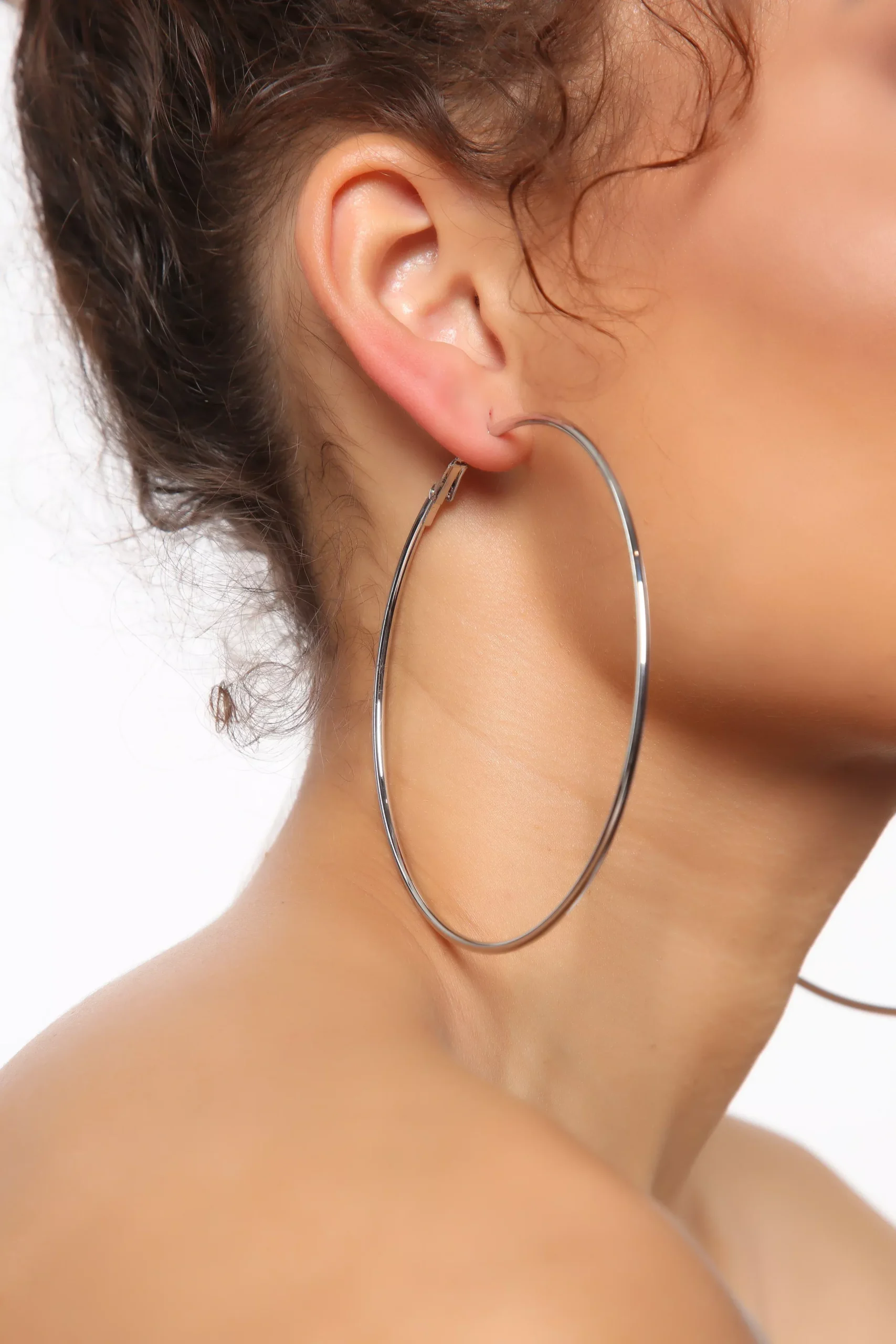 Devan Hoop Earrings - Silver