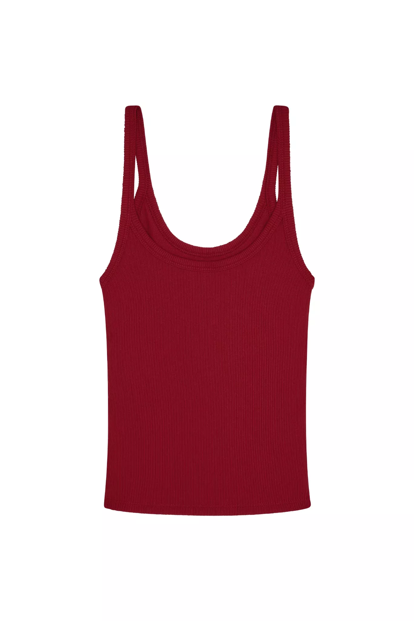 Devin Tank - Cherry Thin Rib
