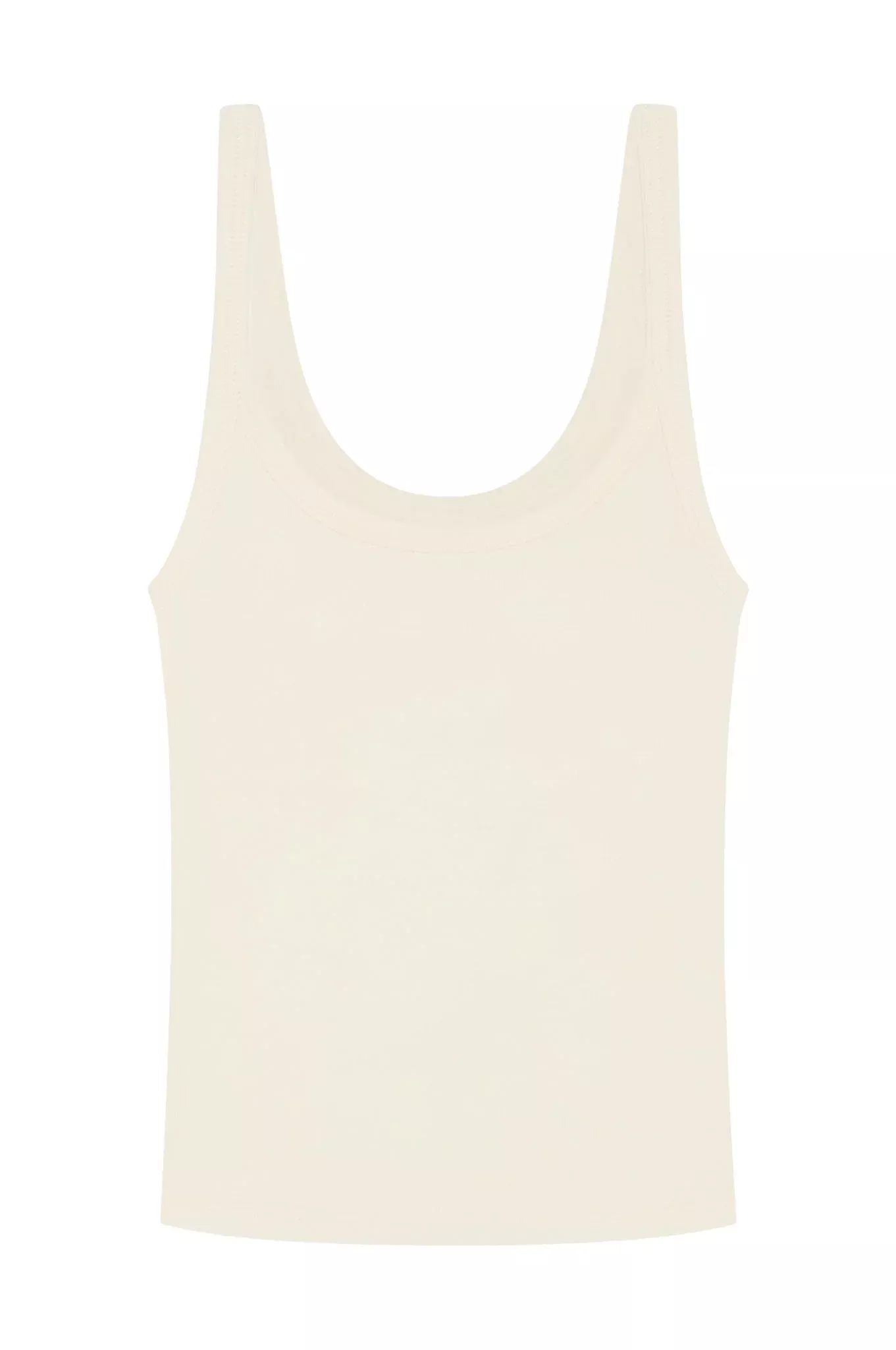 Devin Tank Long - Ivory Lightweight Rib