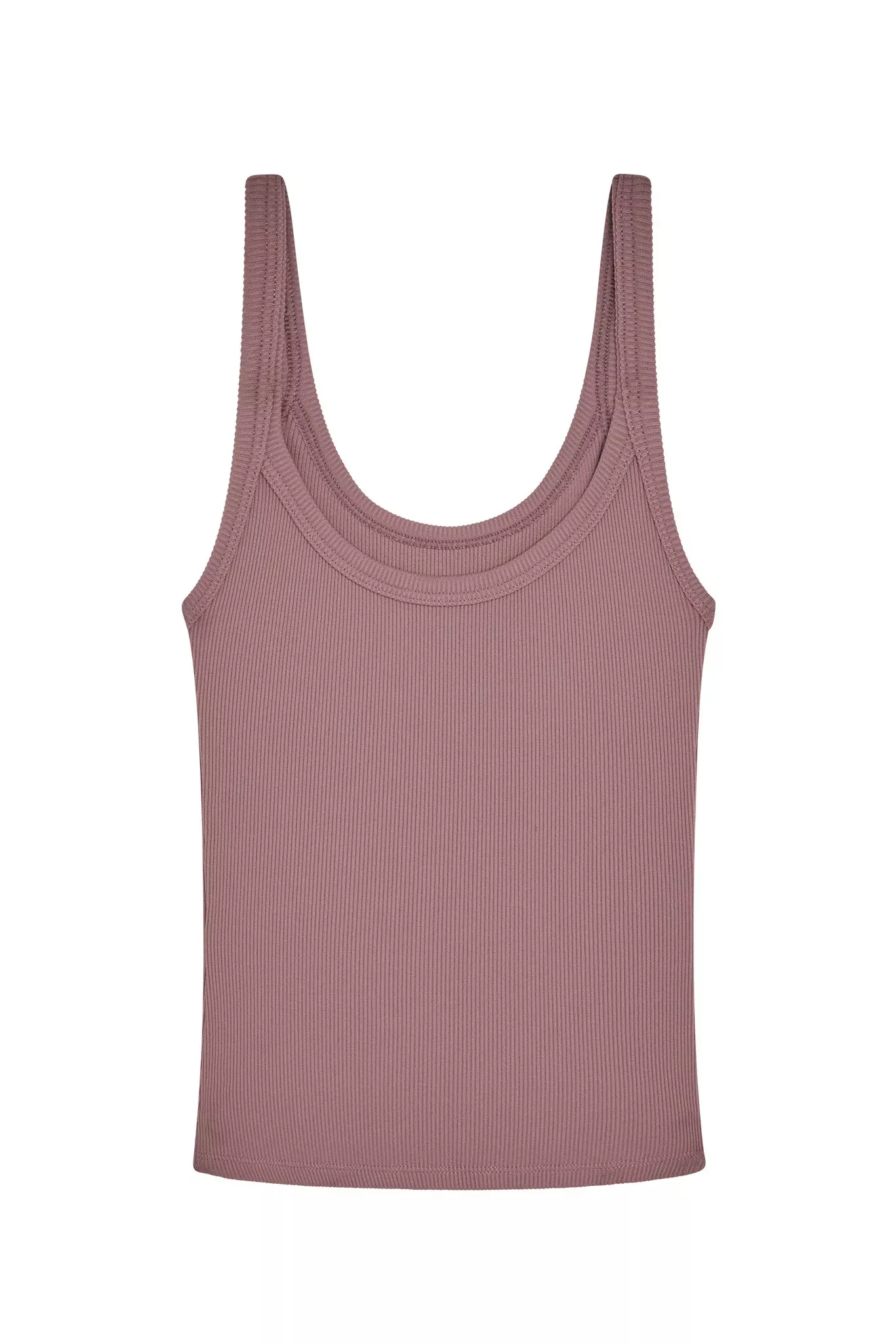 Devin Tank - Mauve Thin Rib