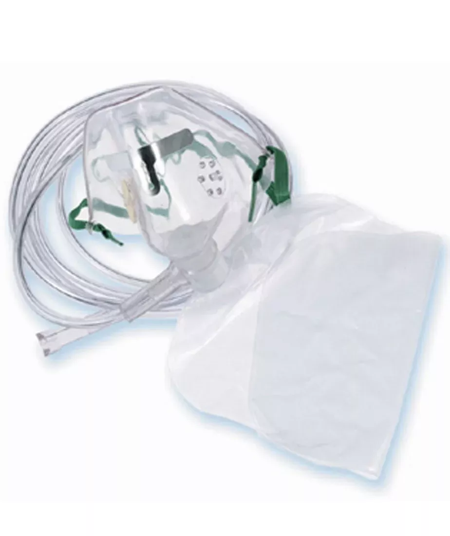 Disposable Non-Rebreather Pocket Mask for CPR First Aid - Adult 7in