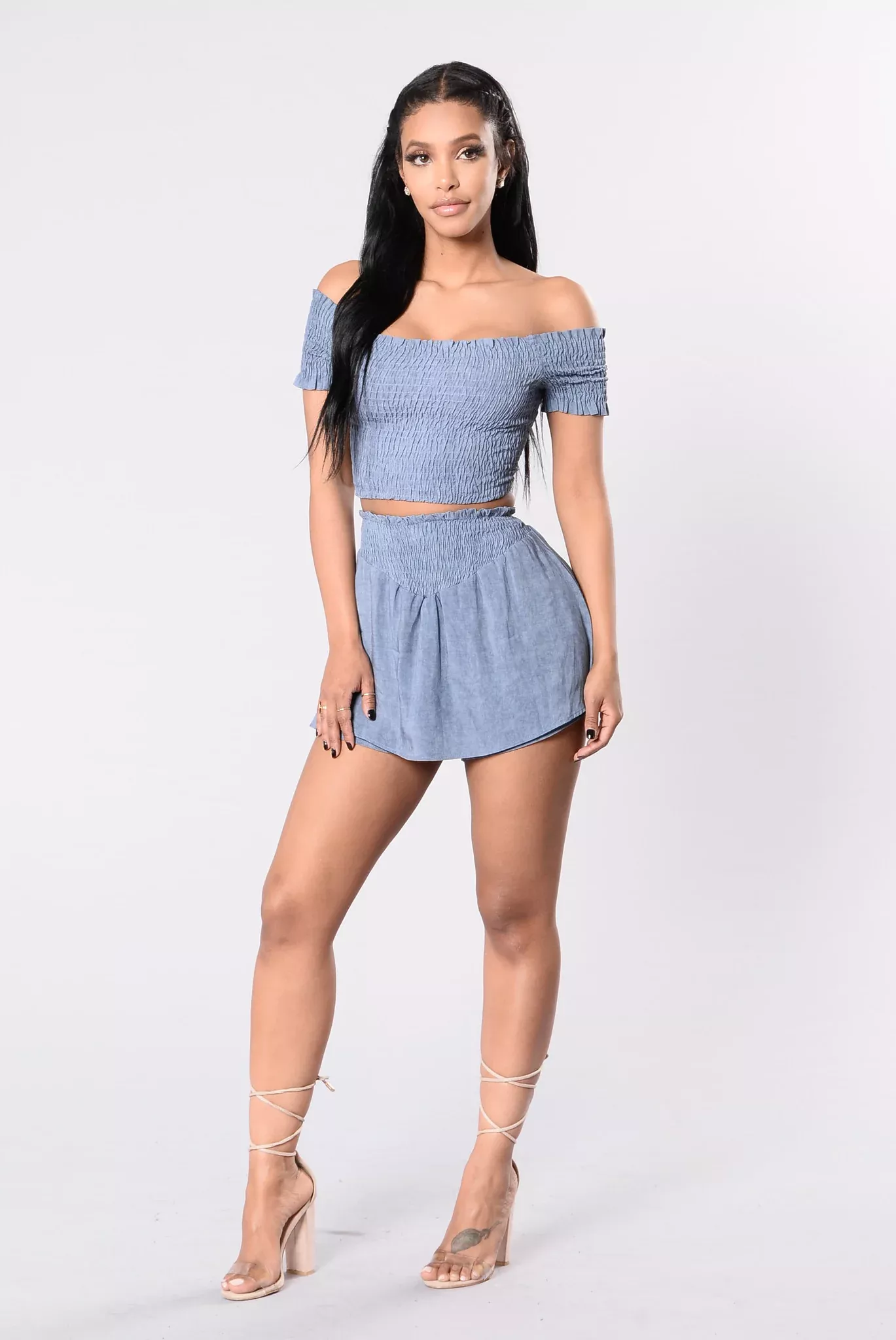 Dream Of You Shorts - Dusty Blue
