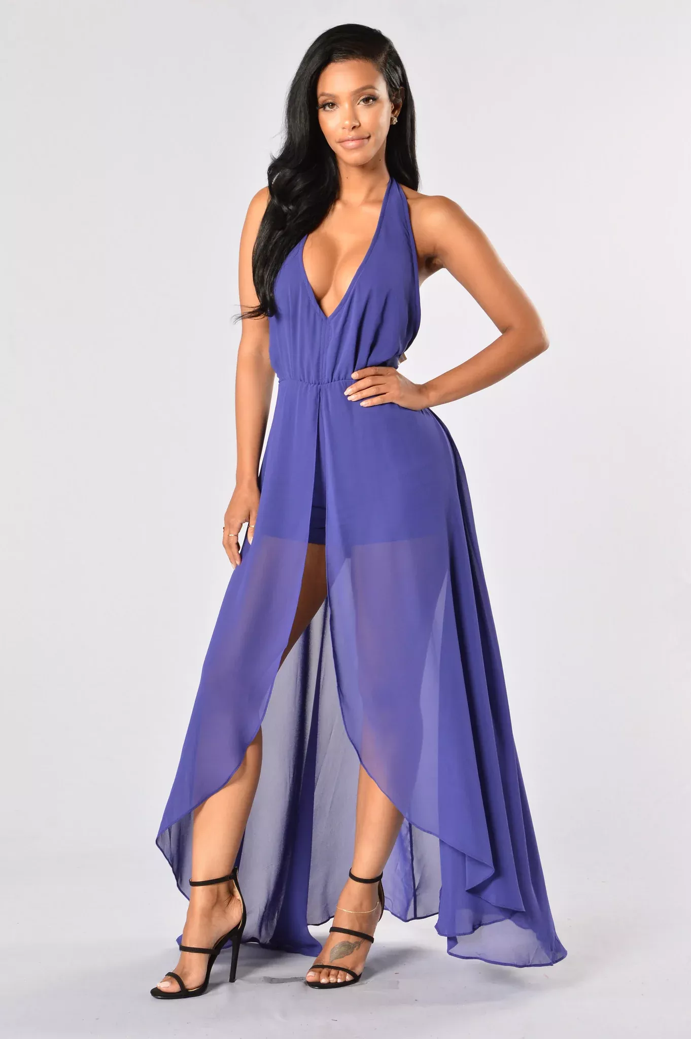 Easy Flow Romper - Purple
