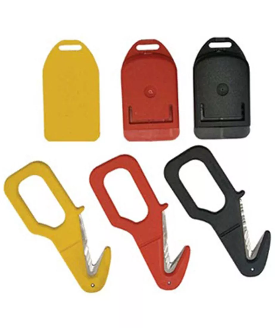 Easy to Grip Razor Safety Line Cutter w/ Hard Plastic Protective Sheath