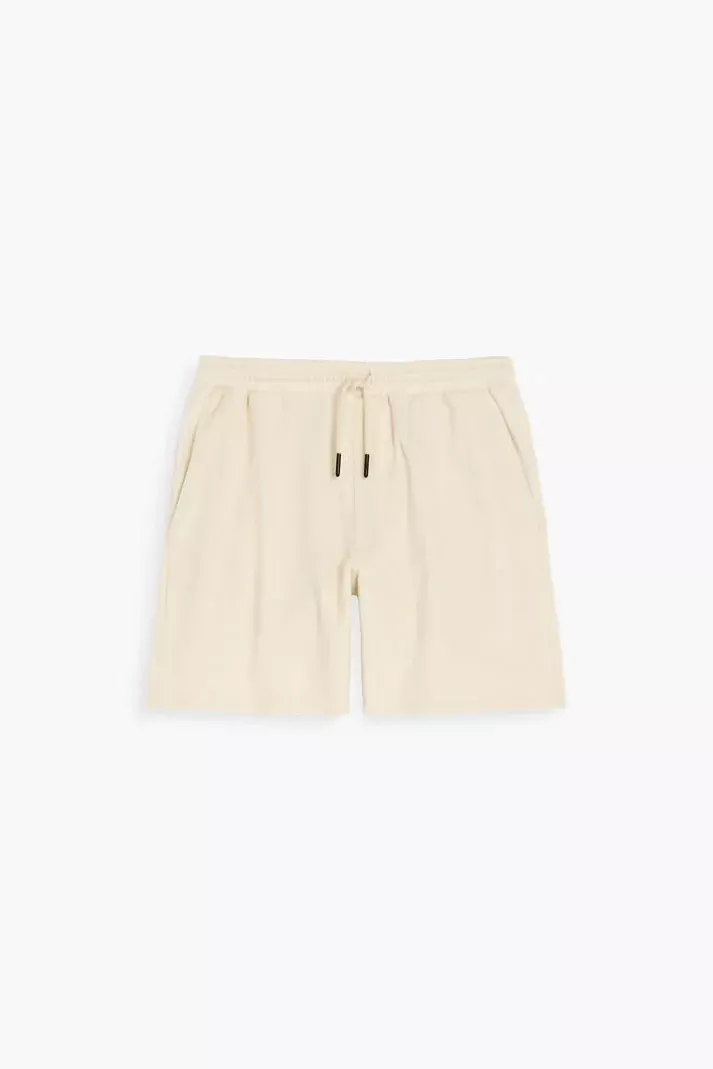 Ecru Vibra Terry Shorts