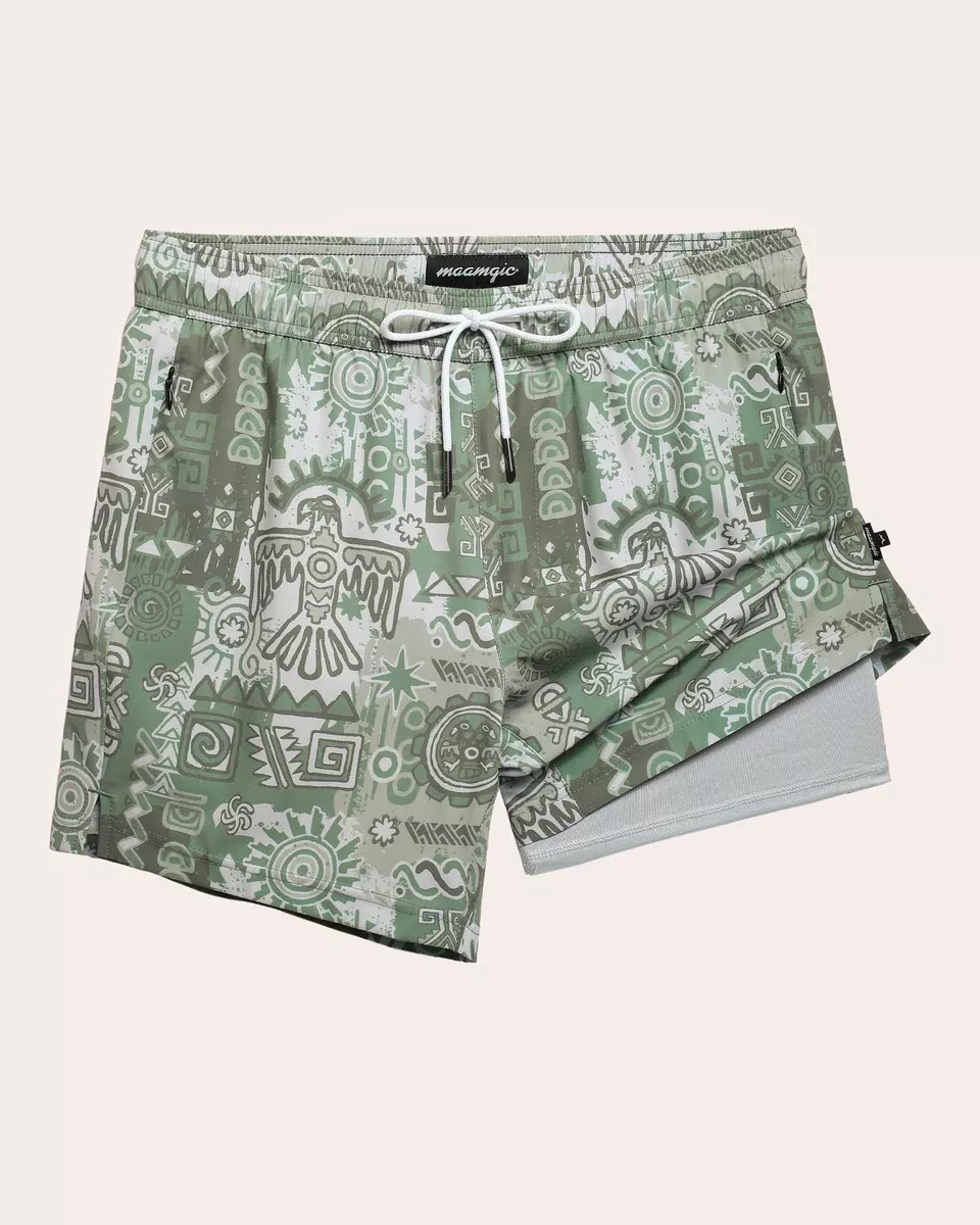EpochEcho Anubis Printed Swim Trunks