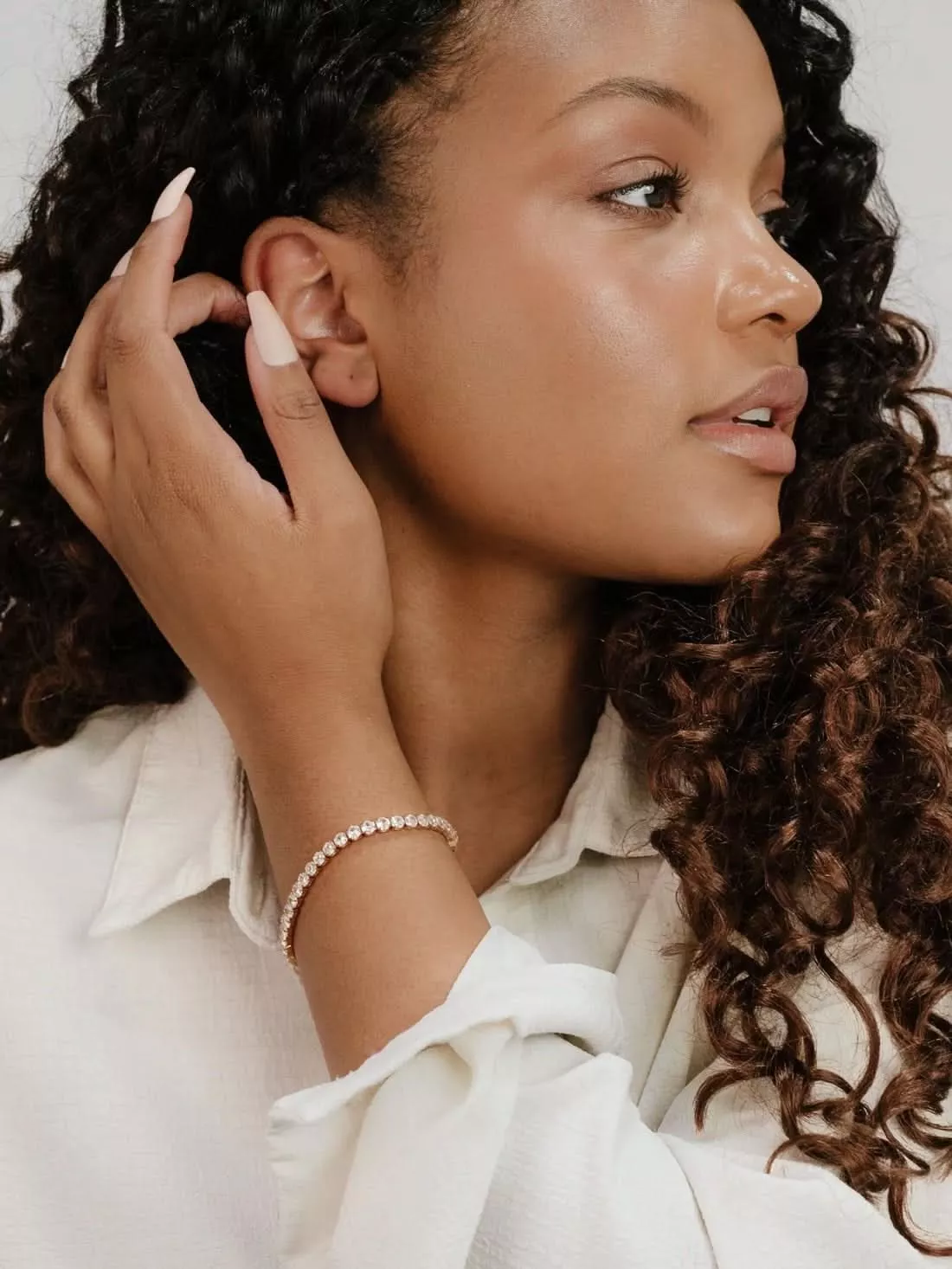 Ettika Giselle Sparkle Crystal Bracelet | Boho Pink