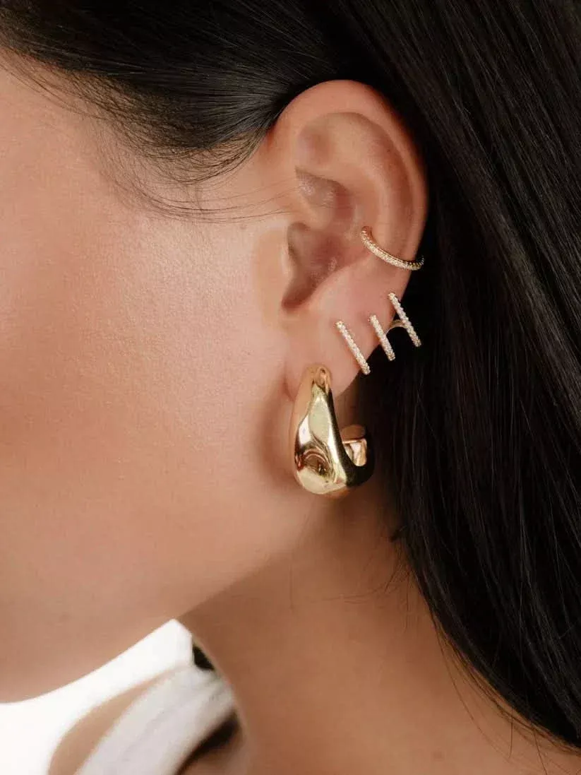 Ettika Sparkle Triple Illusion Ear Wrap | Boho Pink