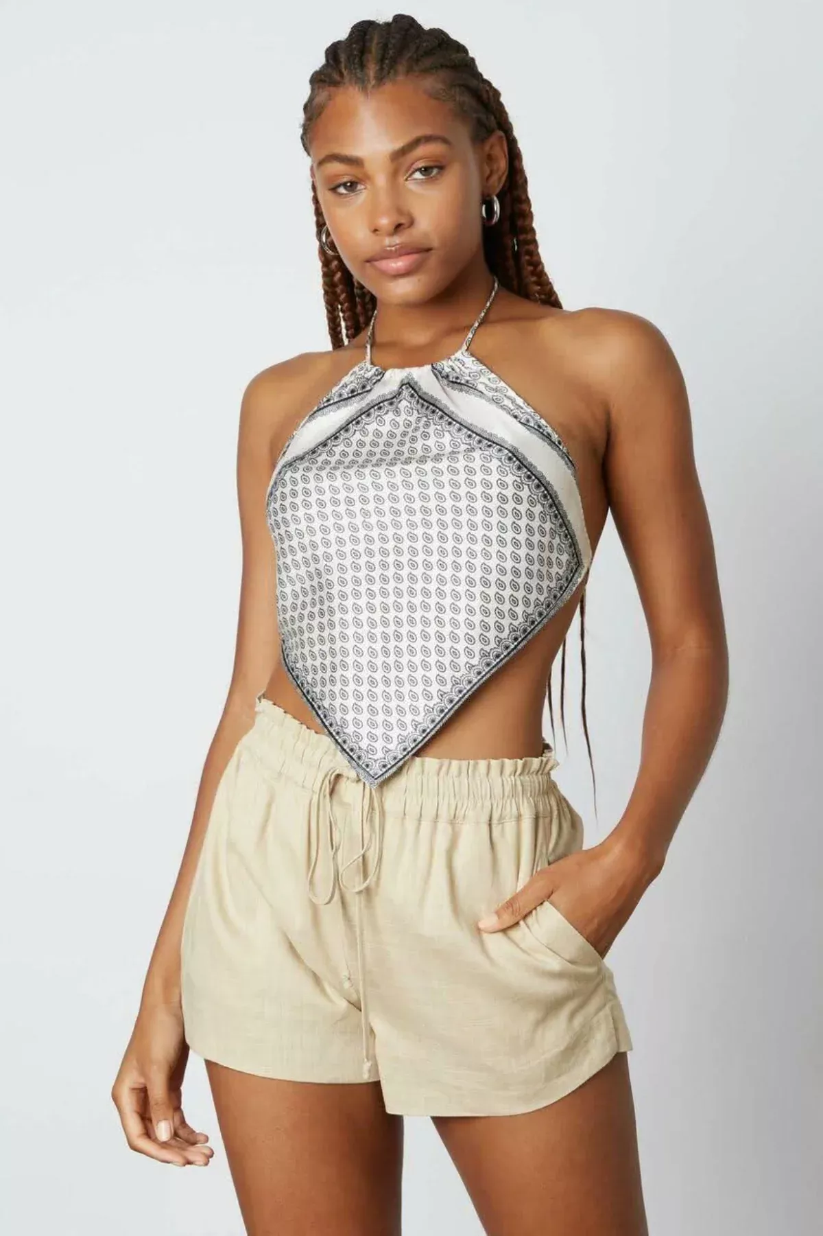 Everyday Jute Smocked Waist Shorts | Boho Pink