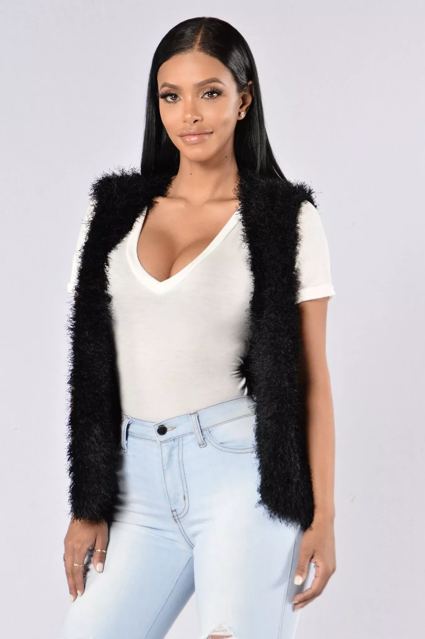 Fall For Me Vest - Black