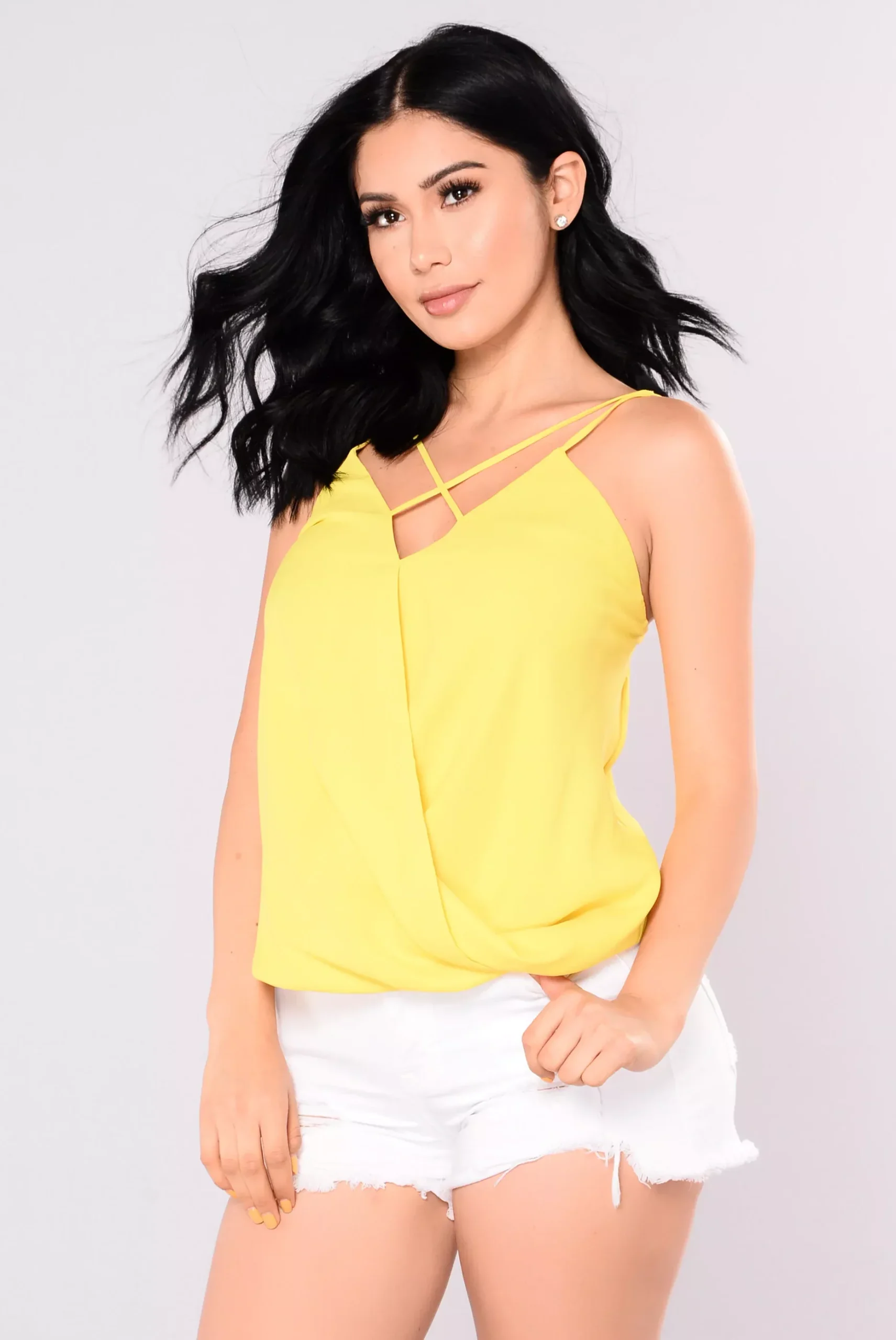 Flaming Sambuca Surplice Top - Yellow