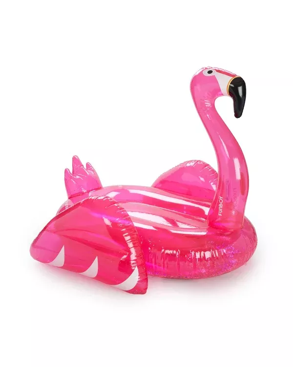 Flamingo Pool FloatPink Glitter, 64" Long