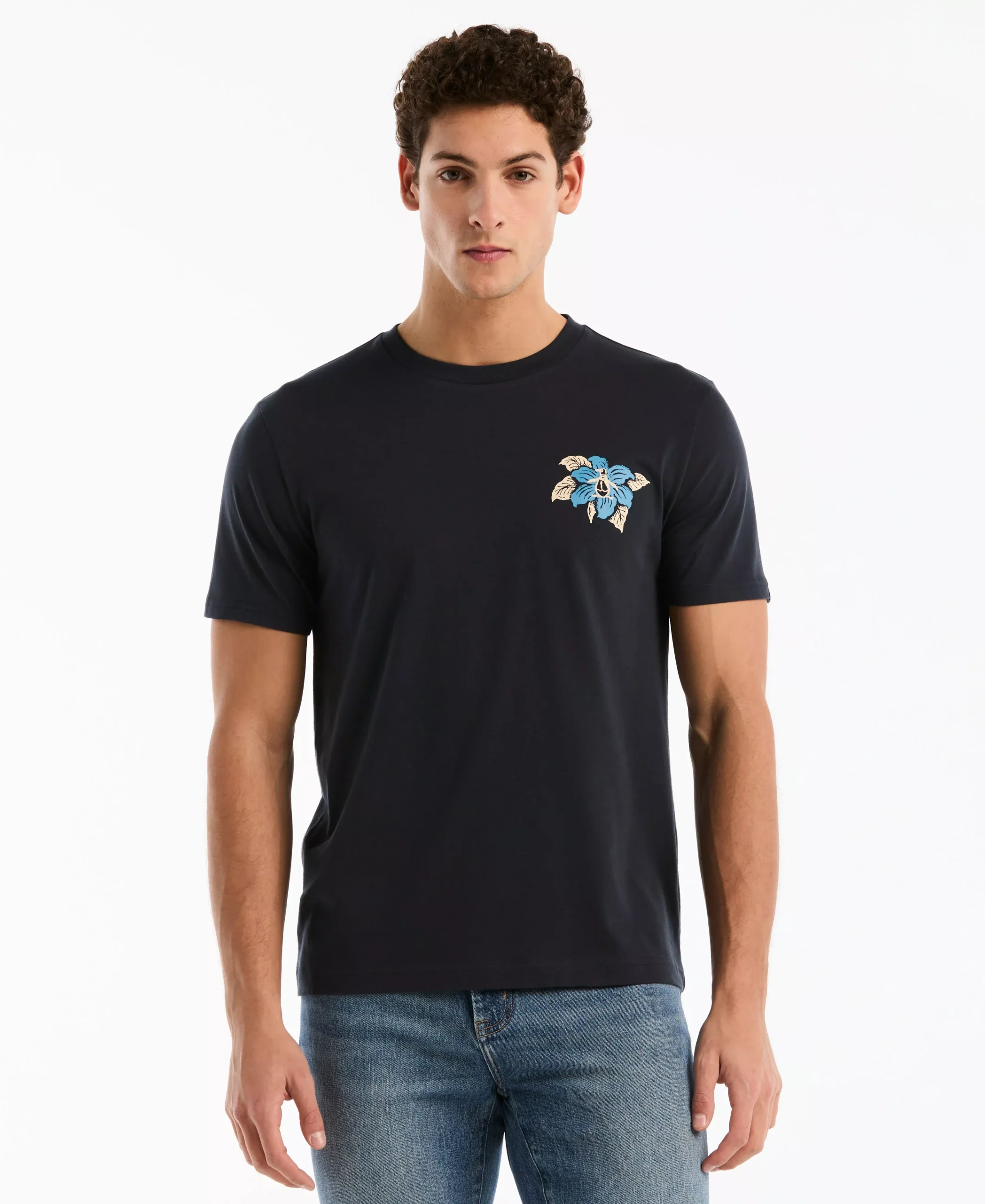 Floral Logo Cotton Graphic Tee