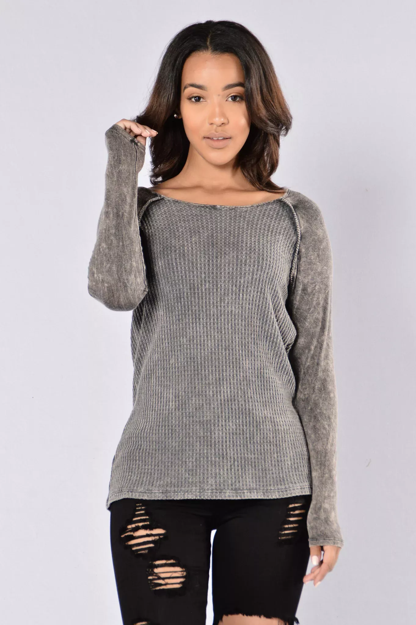 Forget About It Top - Charcoal