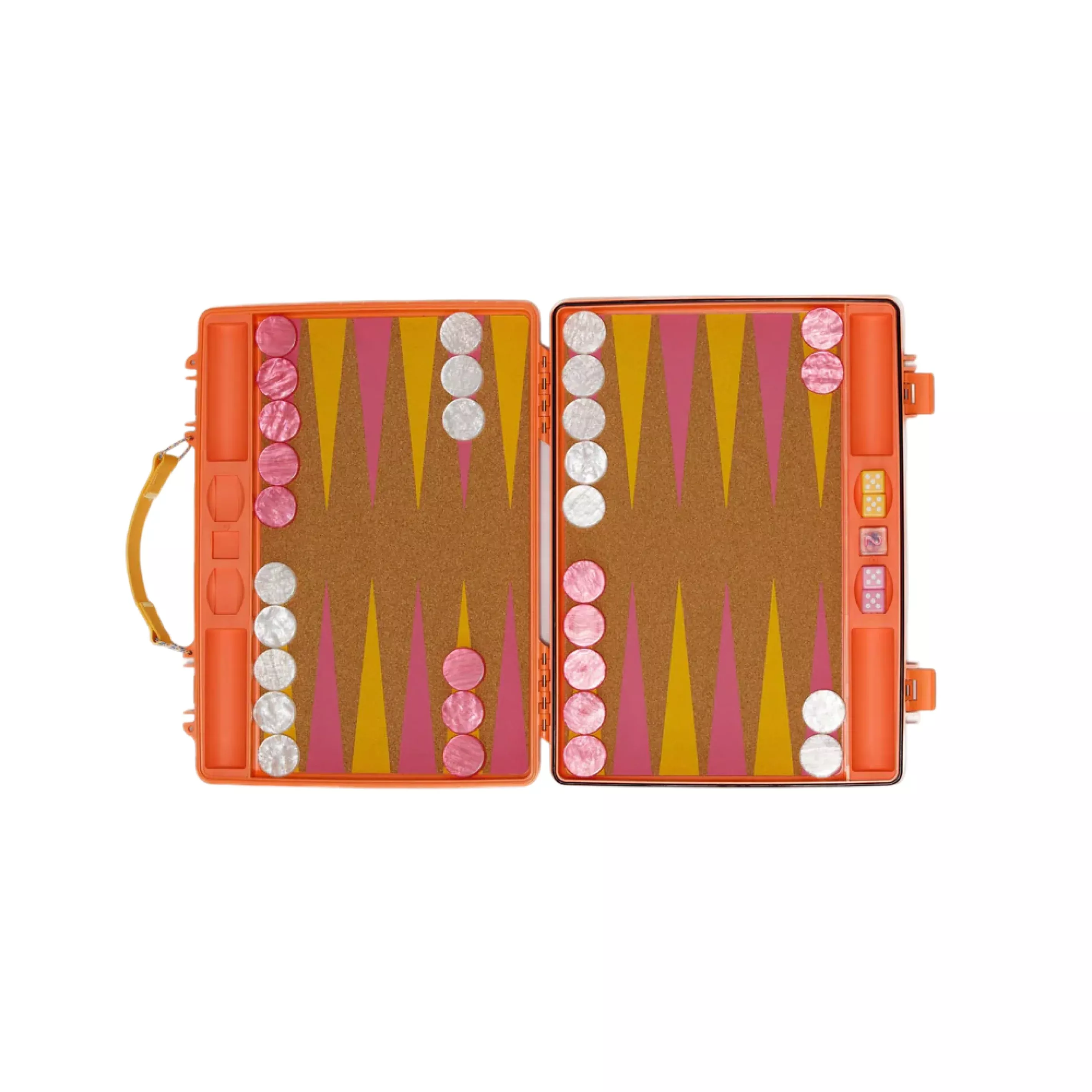 gammn coral backgammon board