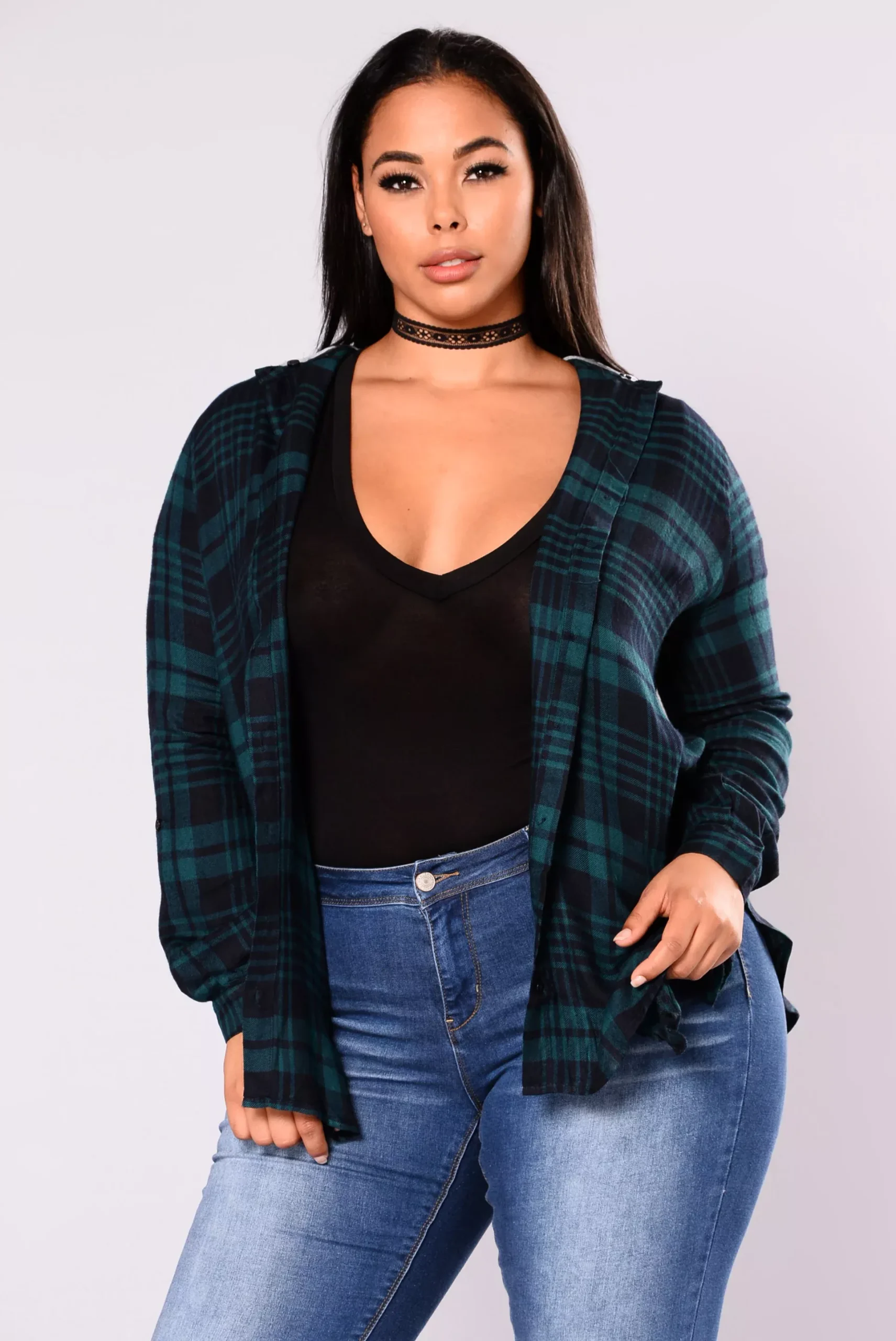 Genesis Plaid Top - Green