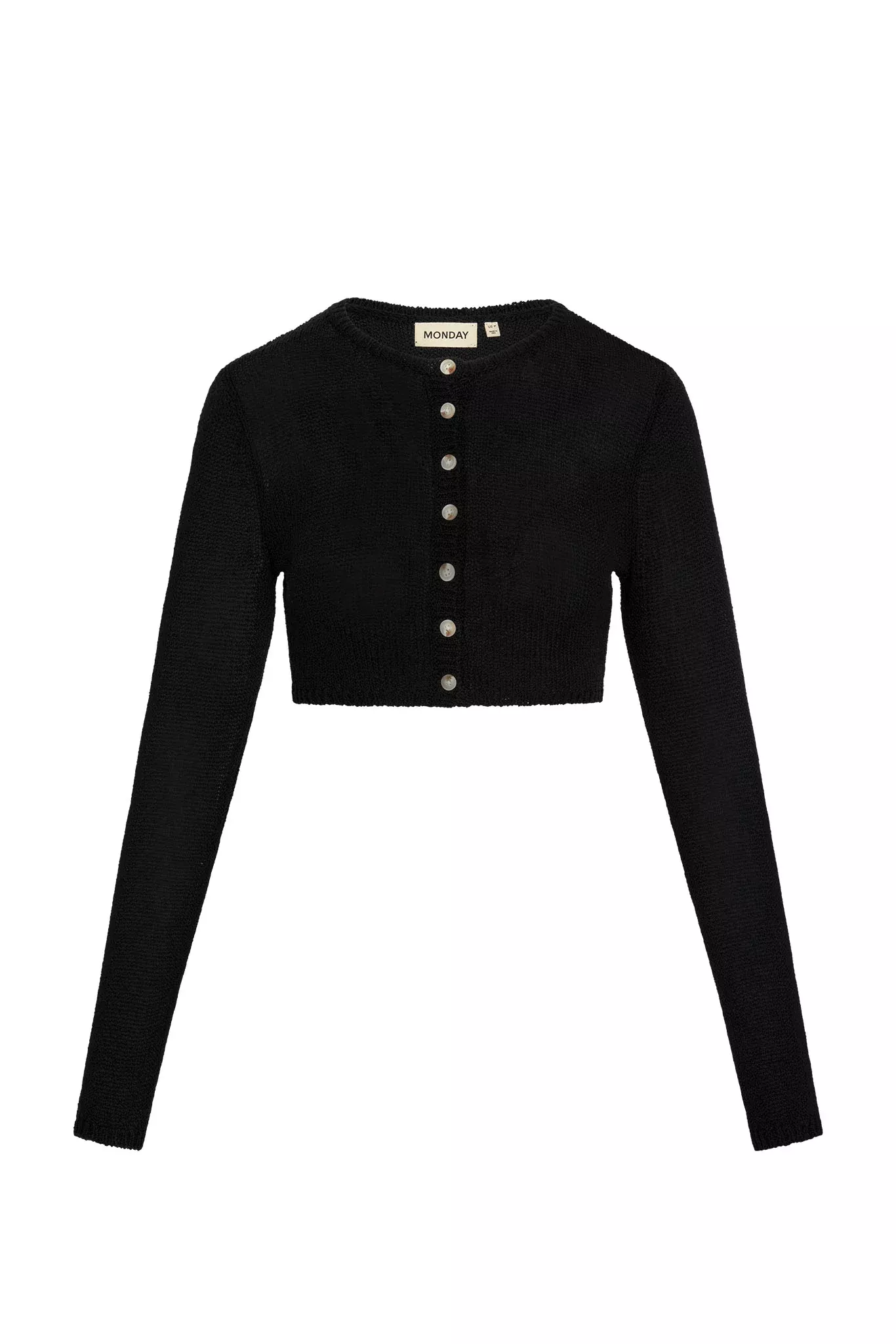 Genoa Cardigan - Black Open Jersey