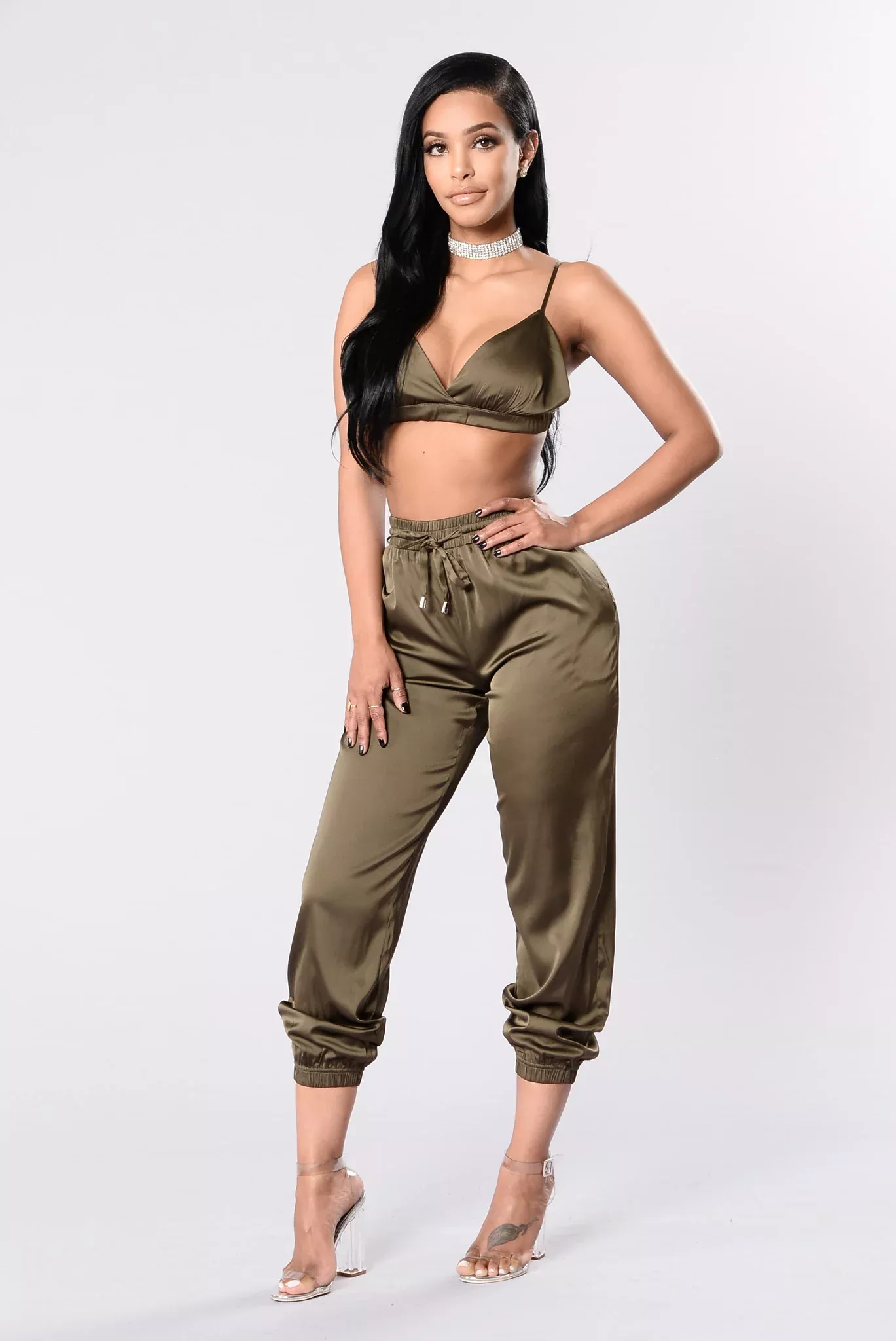 The Girl In Your Dreams Pants - Olive