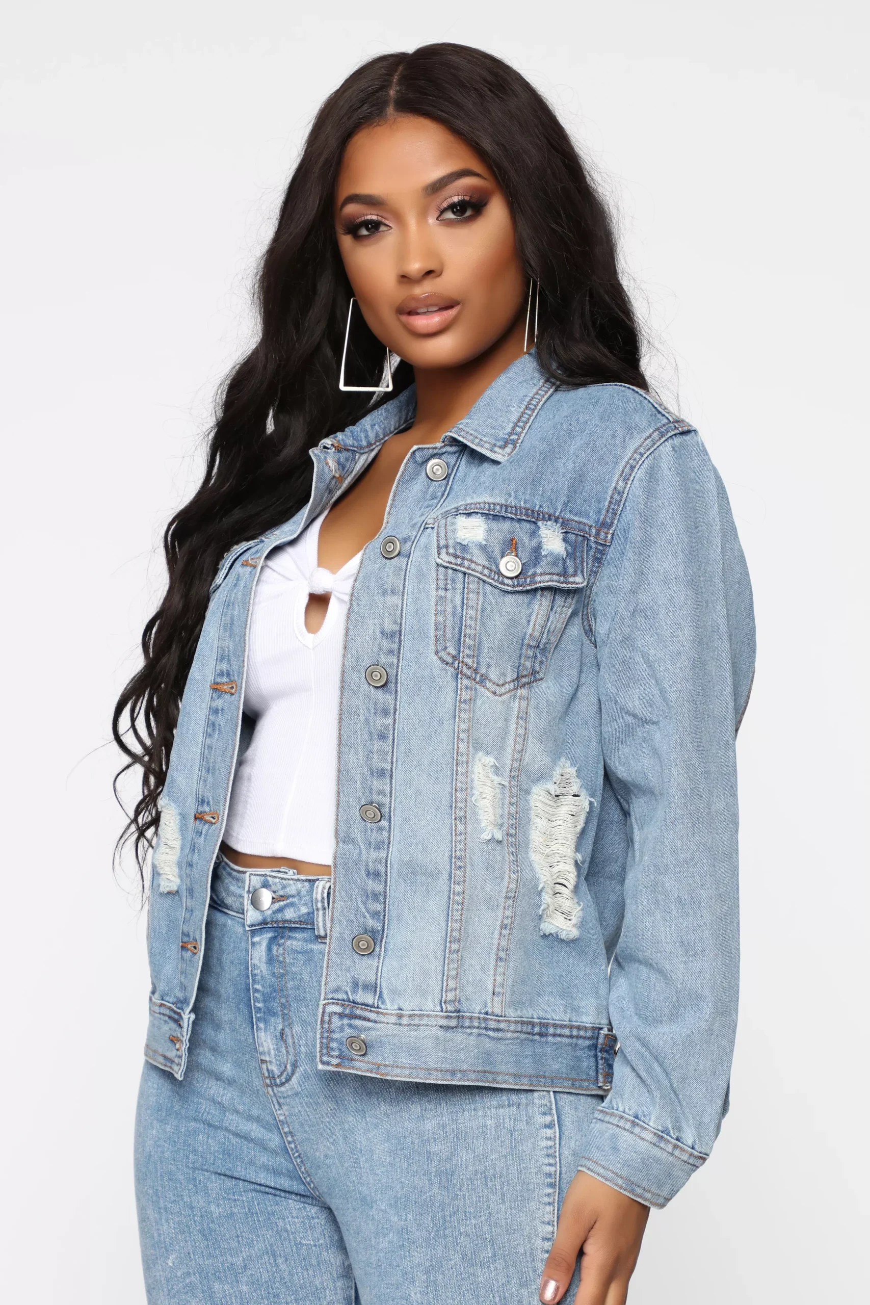 Girlfriend Denim Jacket - Medium Wash
