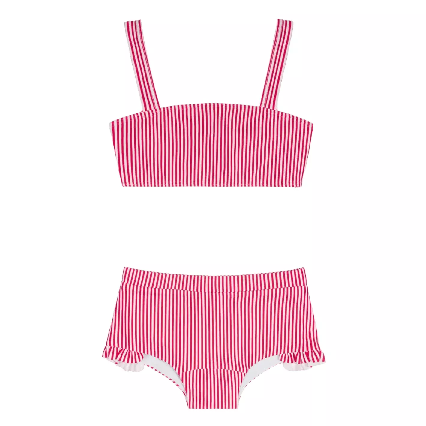girls gondola stripe bandeau bikini and swim shorts