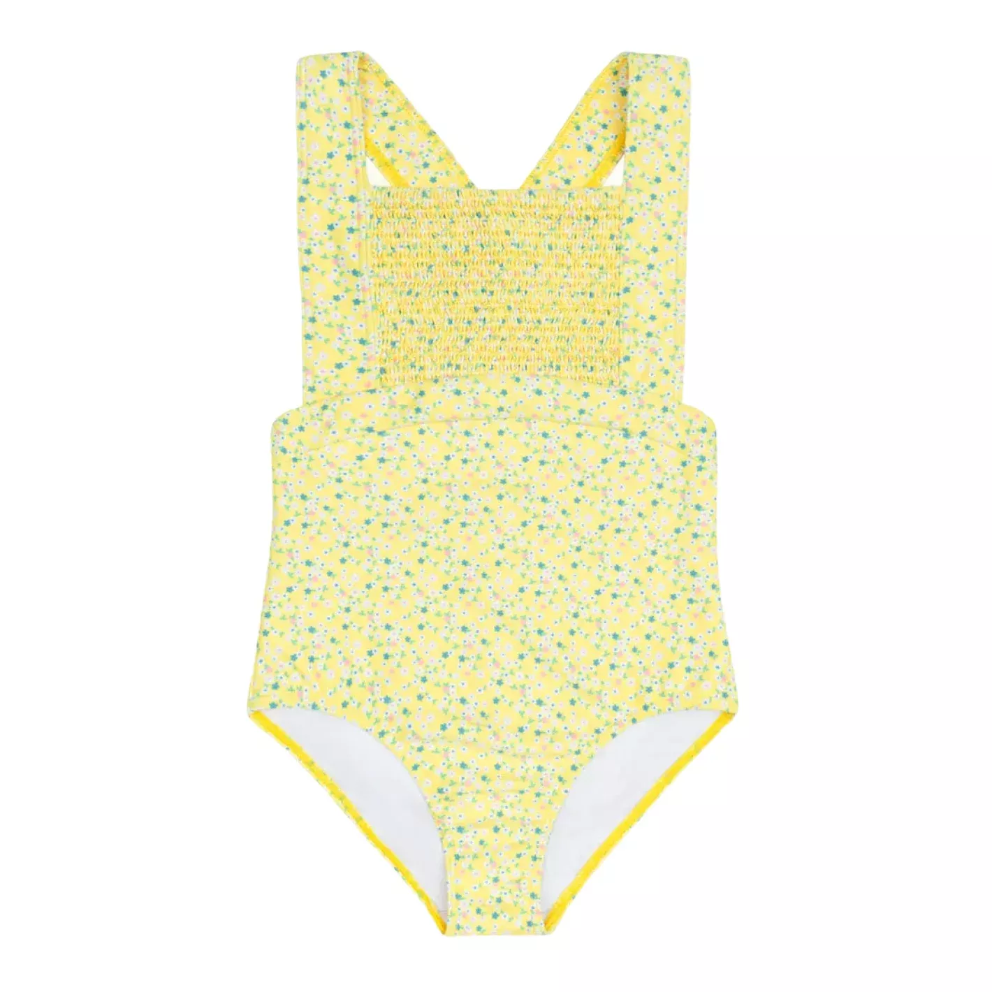 girls petite fleur smocked bib one piece