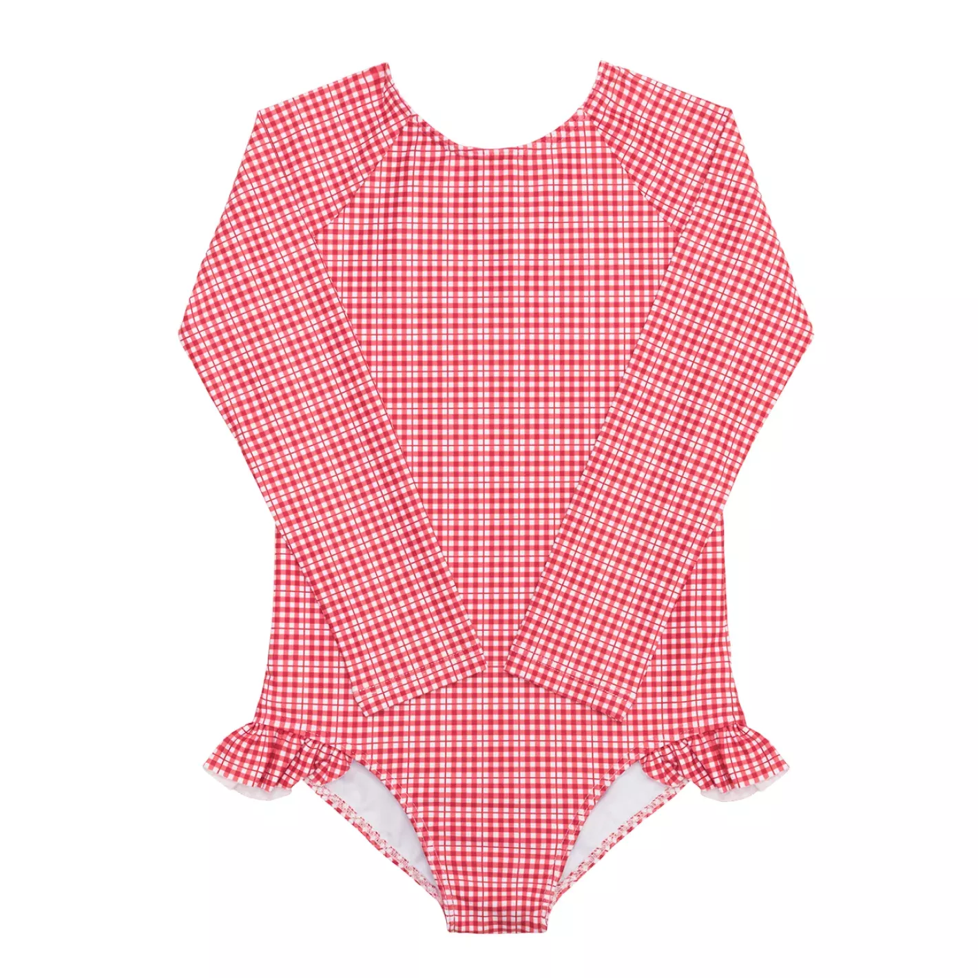 girls poppy gingham rashguard one piece