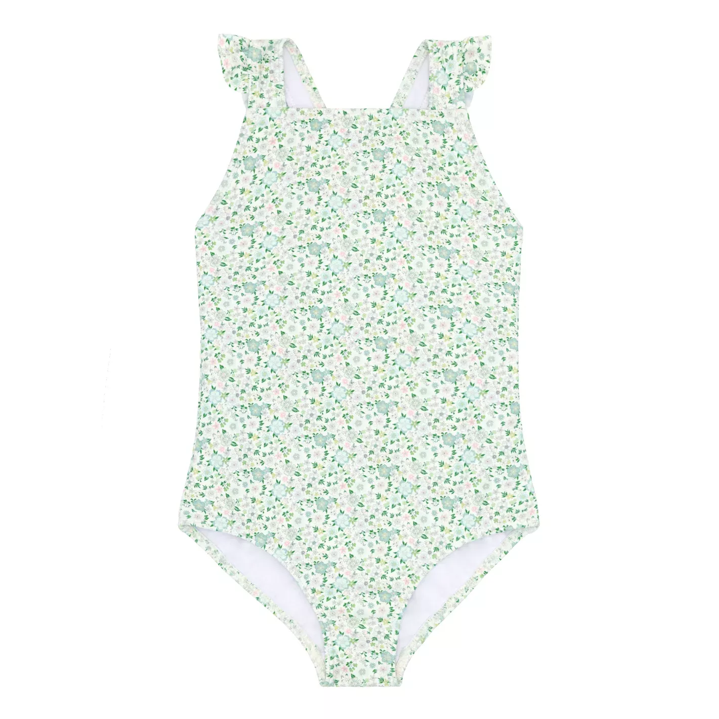 girls sea marsh floral crossover one piece