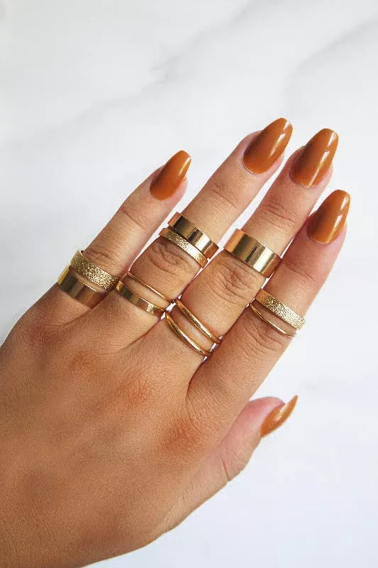 Golden Goddess Ring Set - Gold