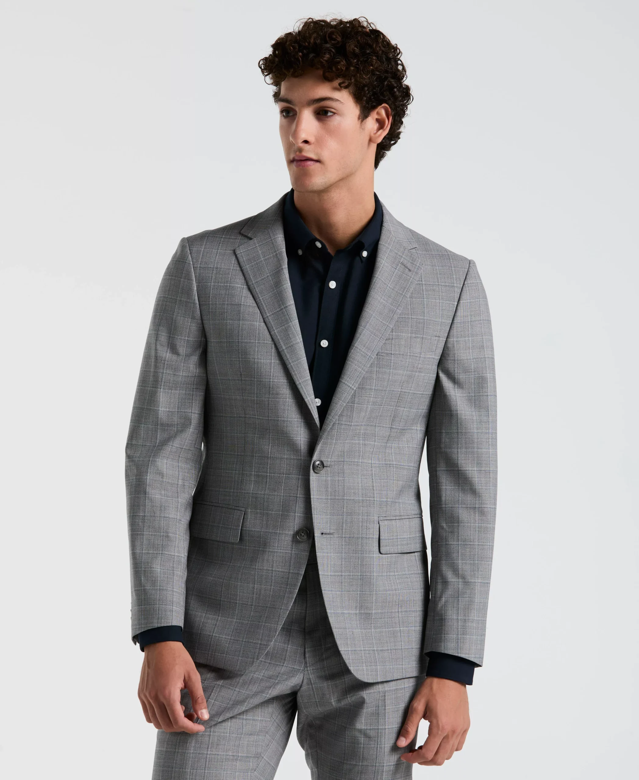 Gray Plaid Suit Separate Jacket