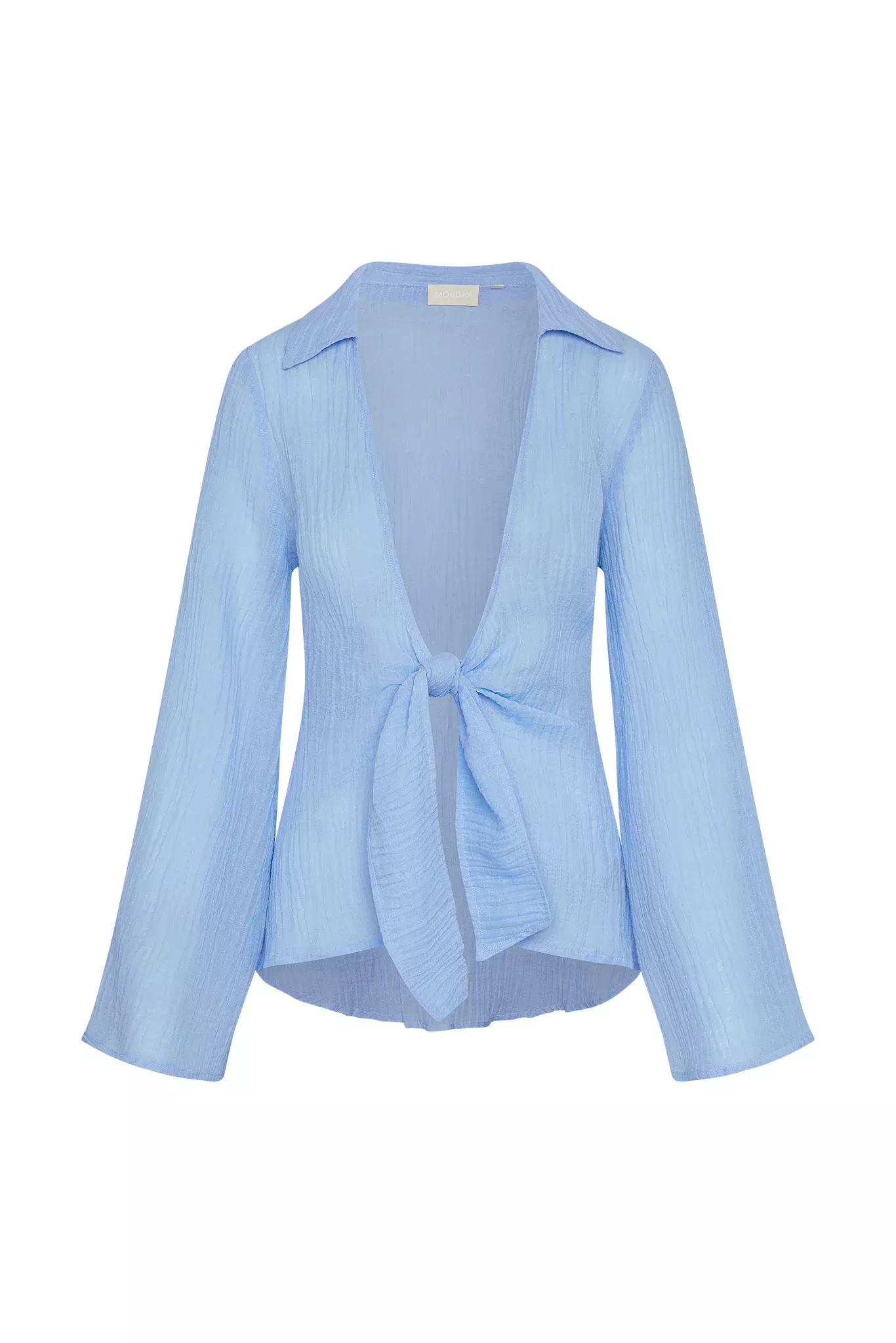 Grenada Tunic - Sky Crinkle Linen