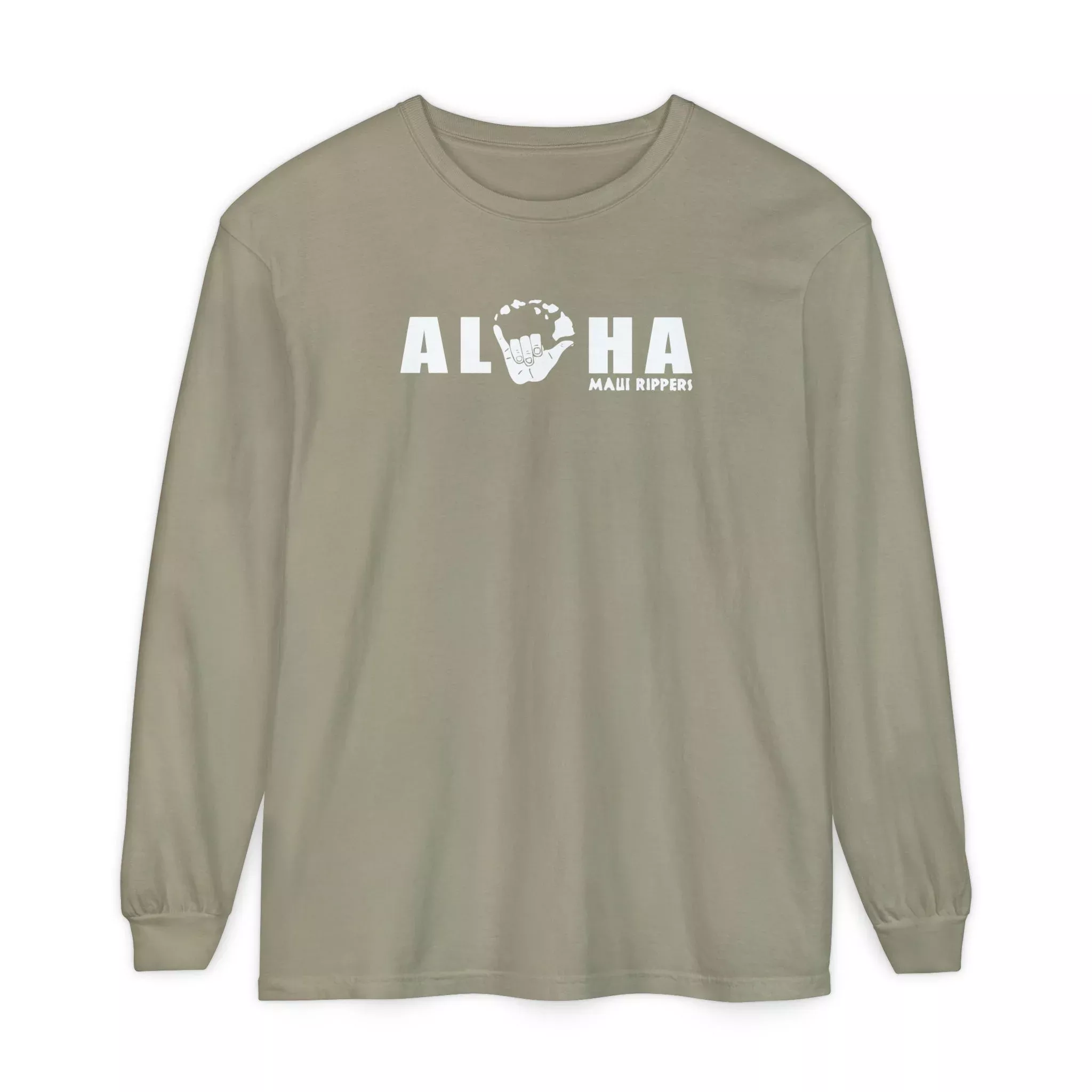 Hang Loose Garment-dyed Long Sleeve T-Shirt Sandstone
