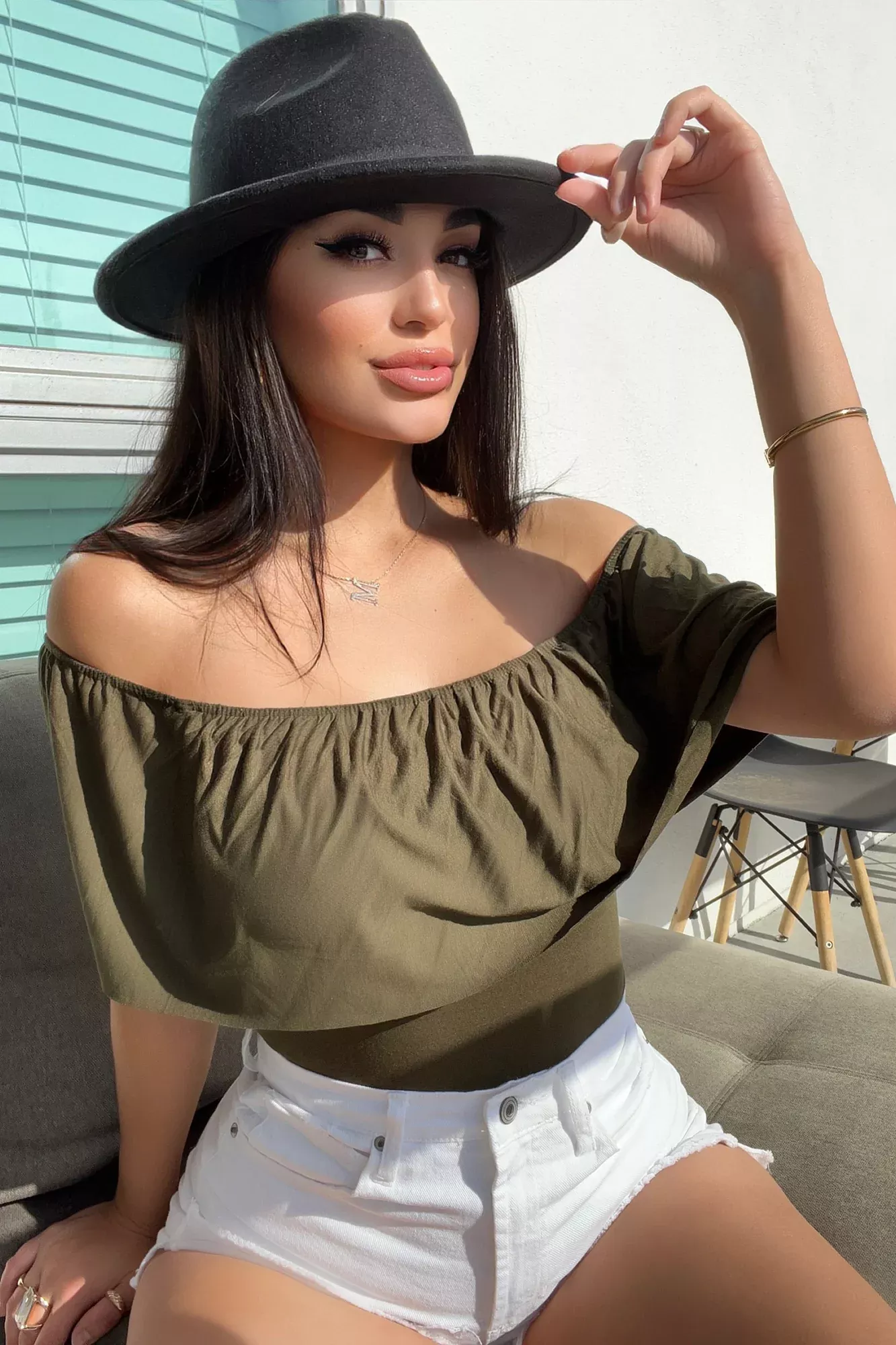 Happy Hour Bodysuit - Olive