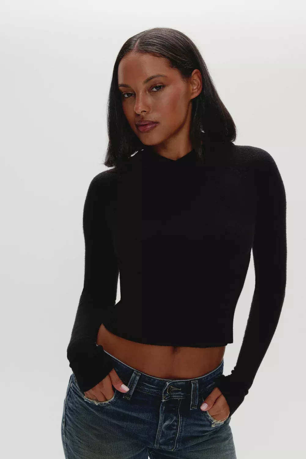 Hazel Knit Hoodie - Black