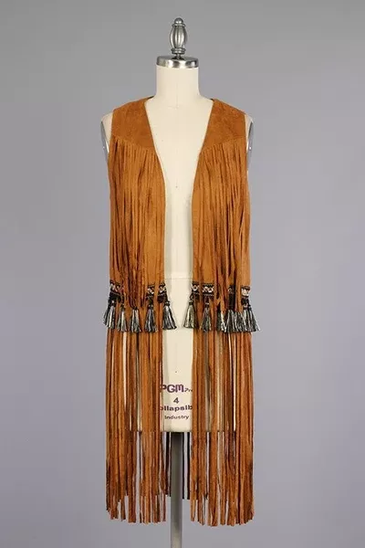 Hippie Suede Fringe Vest