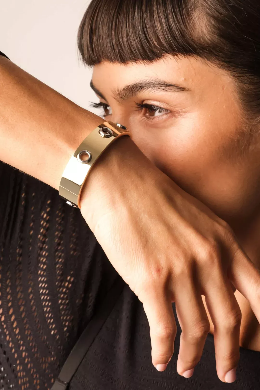 The Hole Bangle in Gold