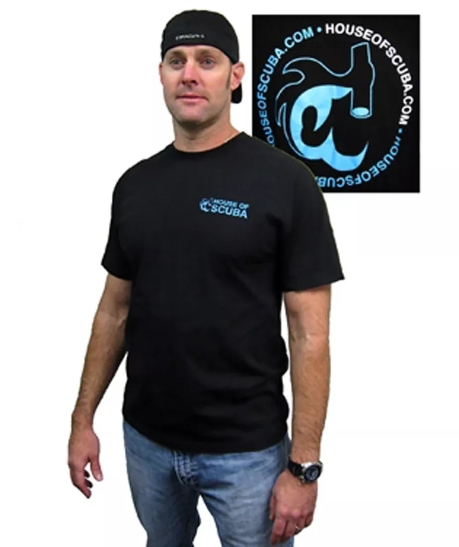 House of Scuba Hammerhead Logo T-Shirt Black
