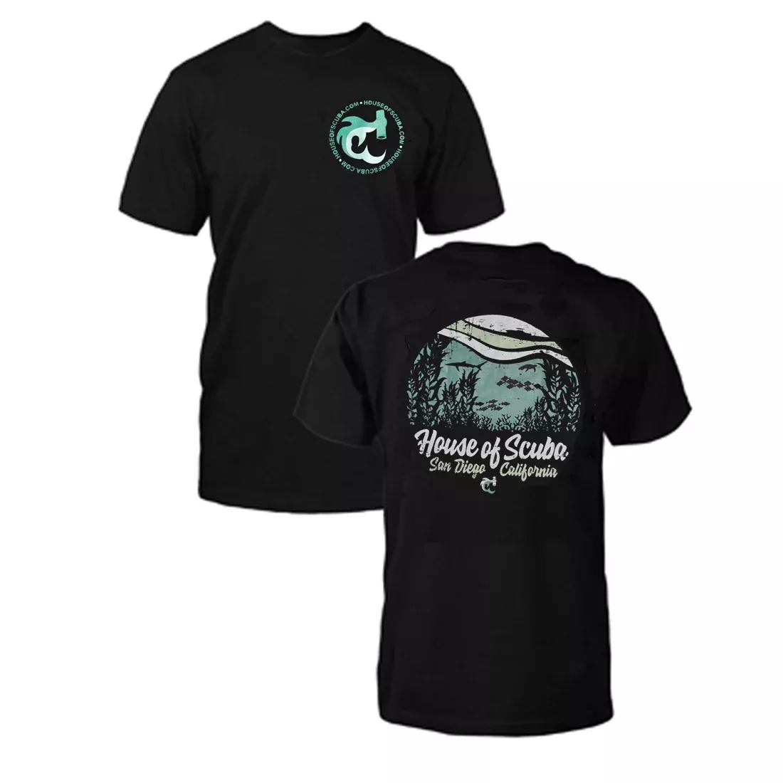 House of Scuba Kelp Forest T-Shirt Black