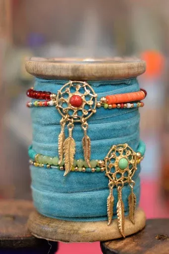 Indian Beaded Dream Catcher Bracelet