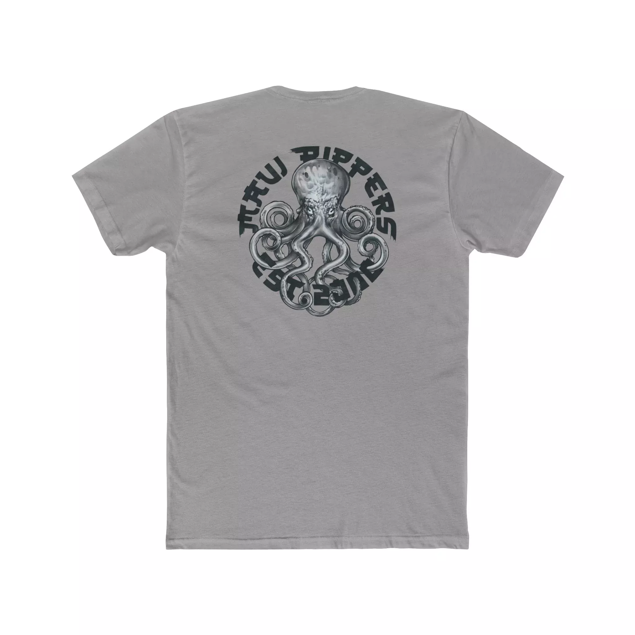 InkStrike - Maui Rippers Grey Octopus on Grey T-shirt