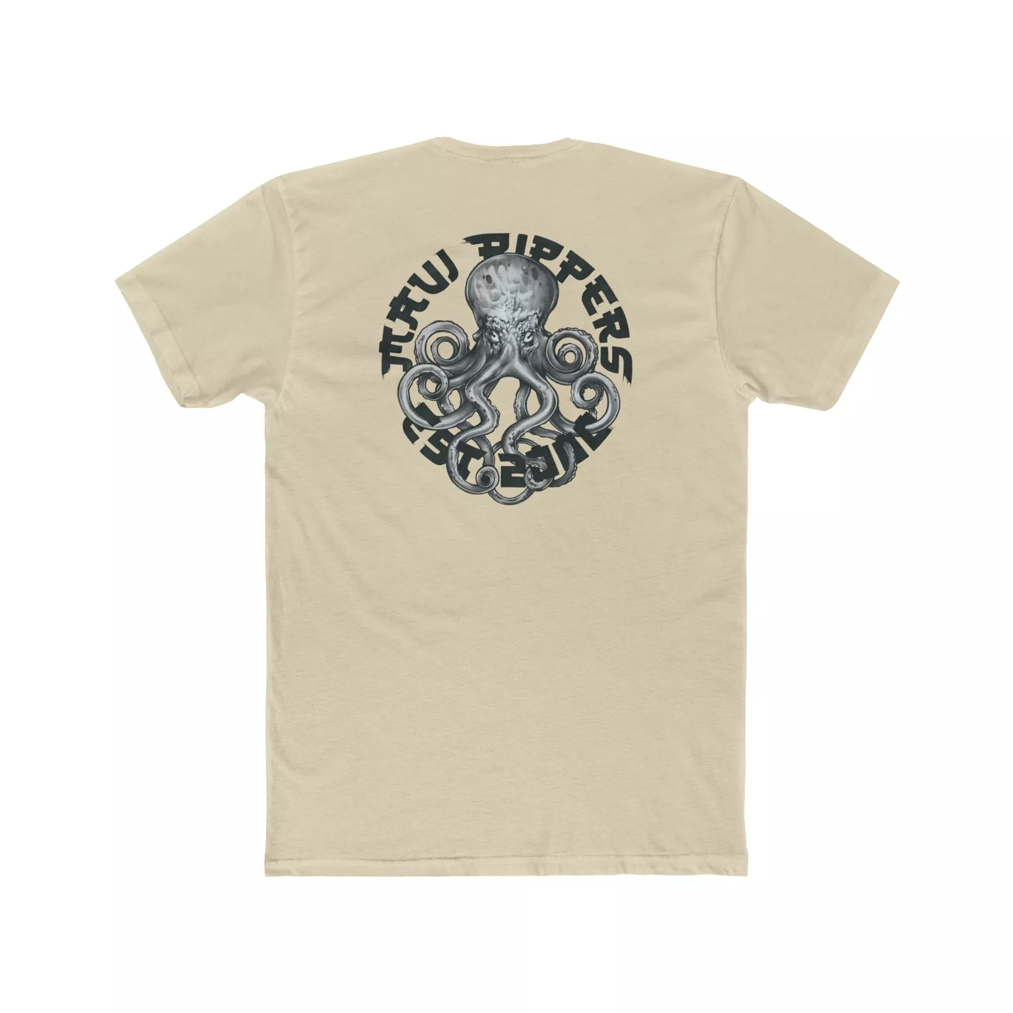 InkStrike - Maui Rippers Grey Octopus on Tan T-shirt