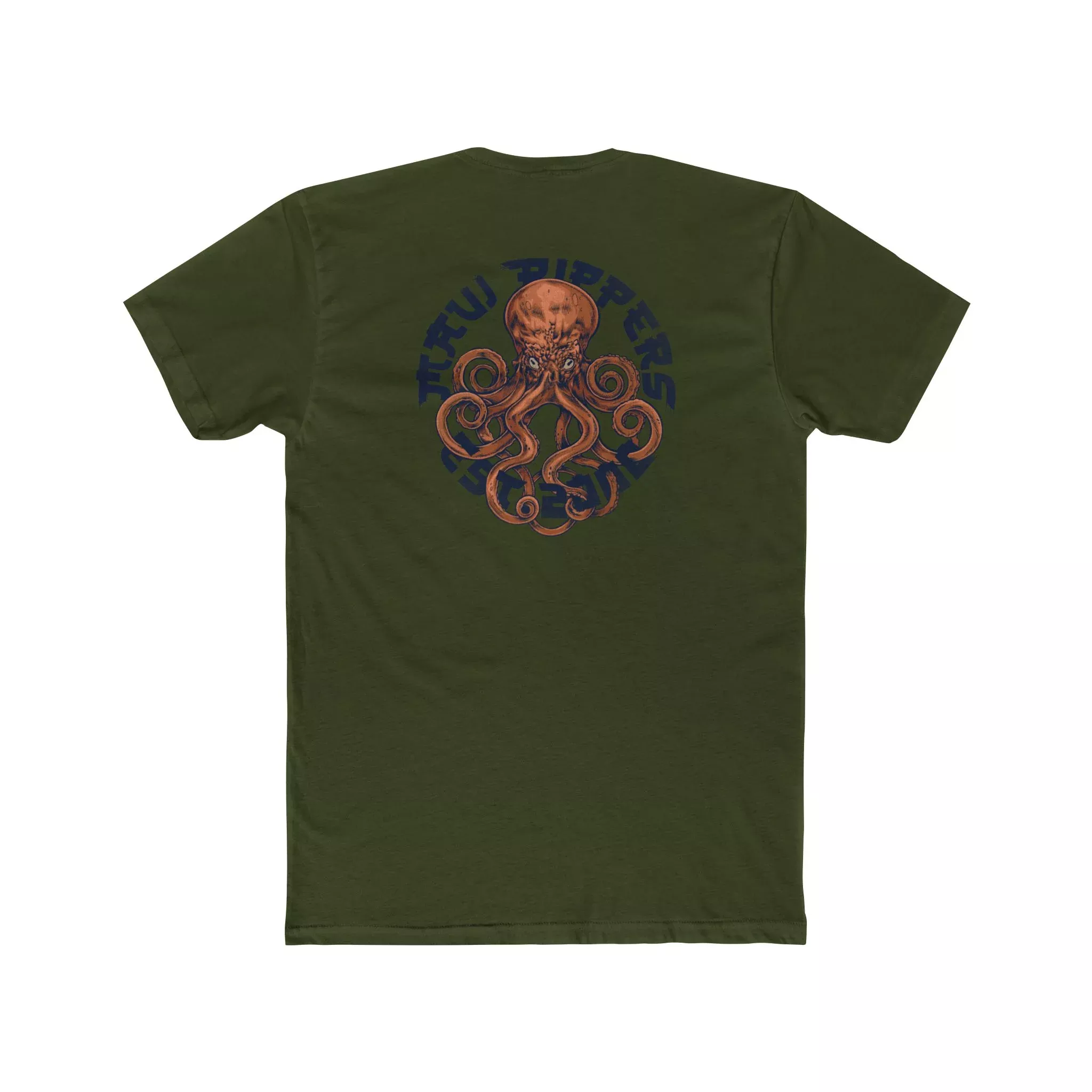 InkStrike - Maui Rippers Men's Octopus MiIlitary Green Tshirt