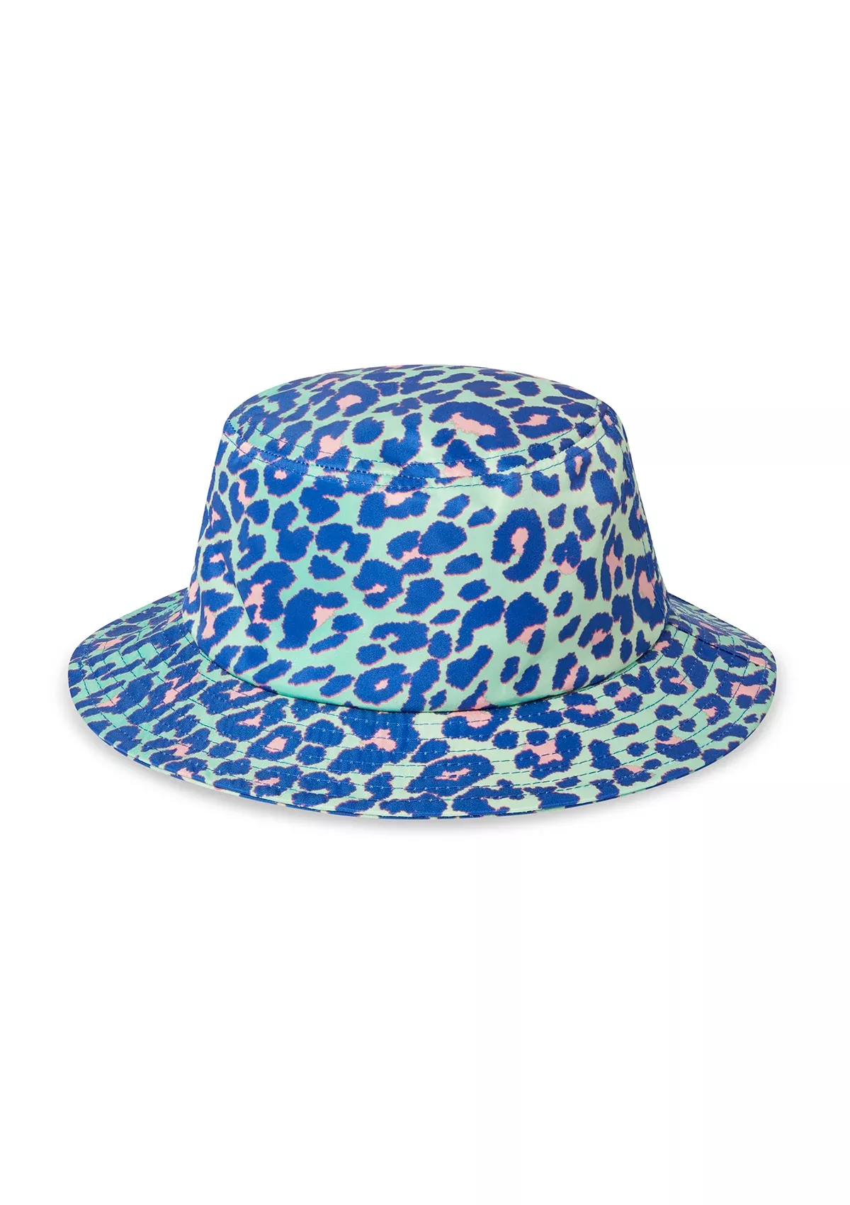 Kids Lime Leopard Bucket Hat