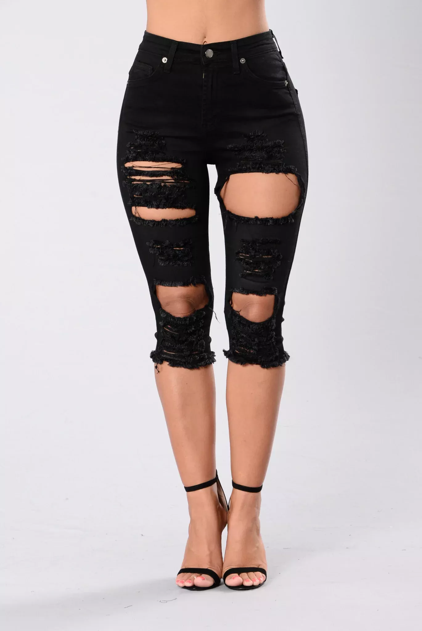Kneeded Me Shorts - Faded Black