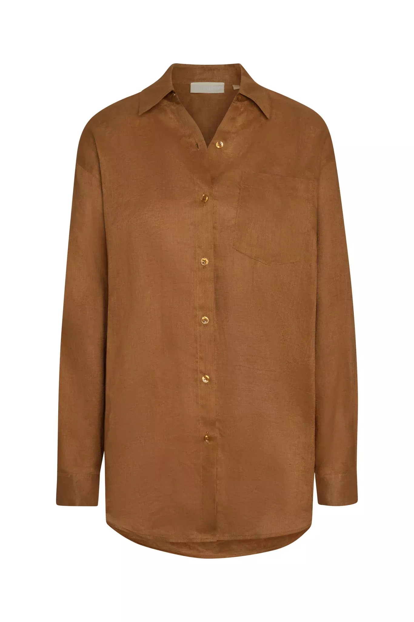 La Jolla Shirt - Caramel Linen