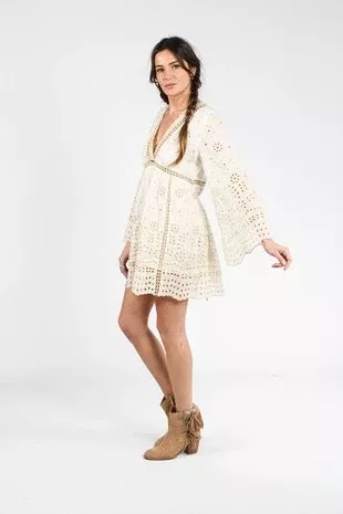 Lace Flower Mini Dress