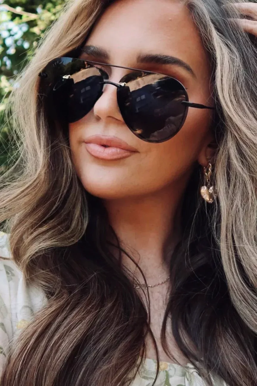 Lenox Black Grey Sunglasses
