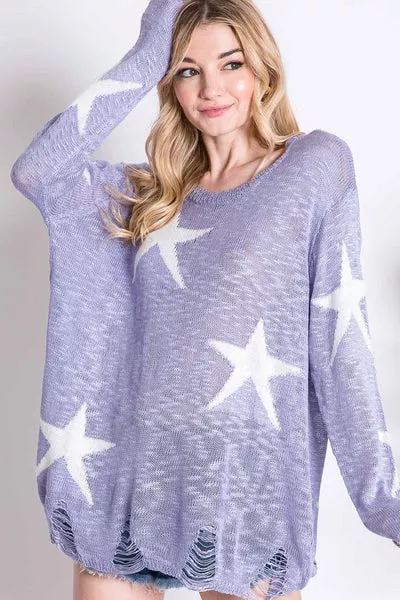 Lilac Star Sweater